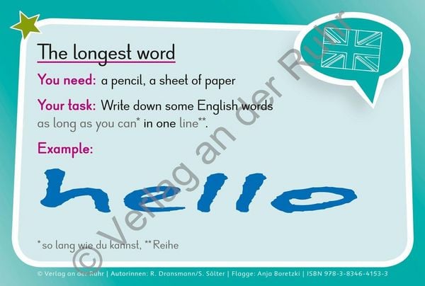 Produktbild: Eine Kartei f&uuml;r den Englischunterricht &ndash; Klasse 3/4