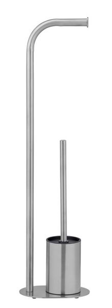 Produktbild: Stand WC-Garnitur Mod. Levante, satiniert, edelstahl, 23x63x17 cm, rostfrei, mit