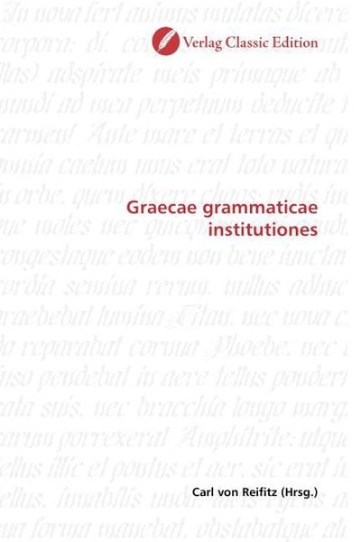 Produktbild: Graecae grammaticae institutiones