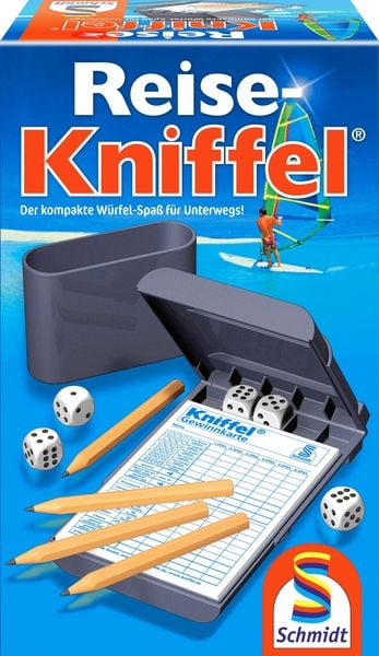 Schmidt Spiele - Kniffel - Reise-Kniffel mit Zusatzblock