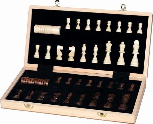 Produktbild: Schach/Dame Spiel 2in1, magnetisch