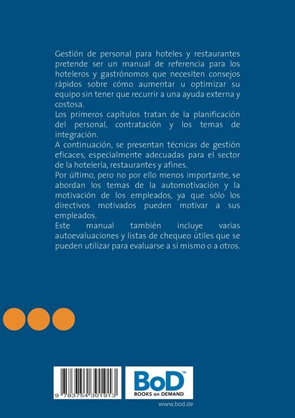 Produktbild: Gesti&oacute;n de personal para hoteles y restaurantes