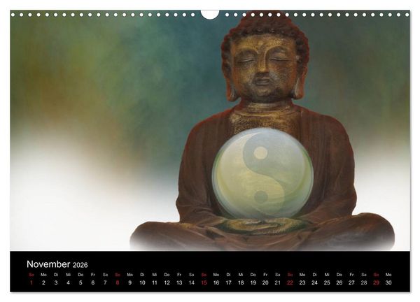 Produktbild: Buddha und Yin Yang (Wandkalender 2026 DIN A3 quer), CALVENDO Monatskalender