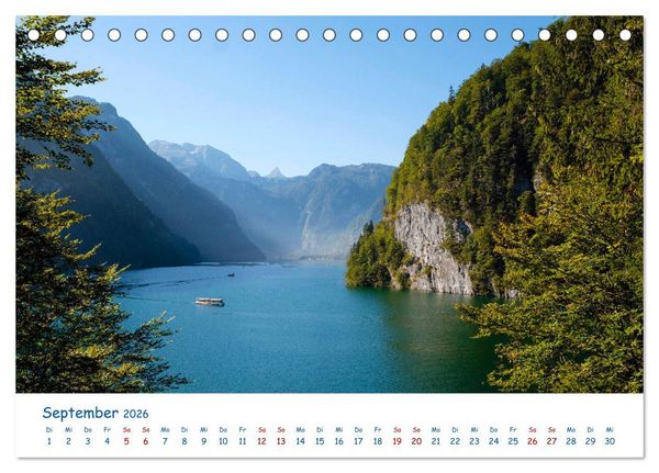 Produktbild: Der K&ouml;nigssee Perle unter dem Watzmann (Tischkalender 2026 DIN A5 quer), CALVENDO Monatskalender