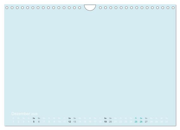 Produktbild: Bastelkalender - hell Blau (Wandkalender 2026 DIN A4 quer), CALVENDO Monatskalender