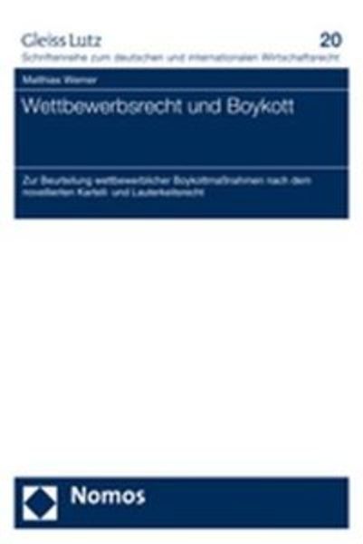 Produktbild: Wettbewerbsrecht und Boykott