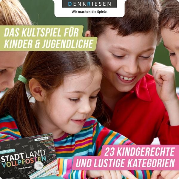 Produktbild: Denkriesen - Stadt Land Vollpfosten® Junior Edition – "Jeder Punkt zählt."