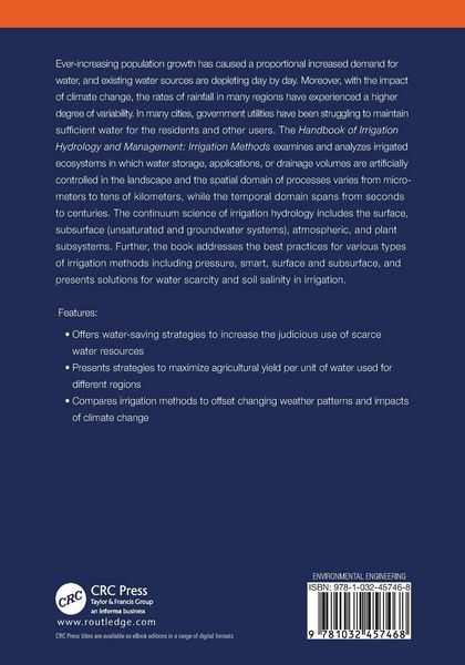 Produktbild: Handbook of Irrigation Hydrology and Management