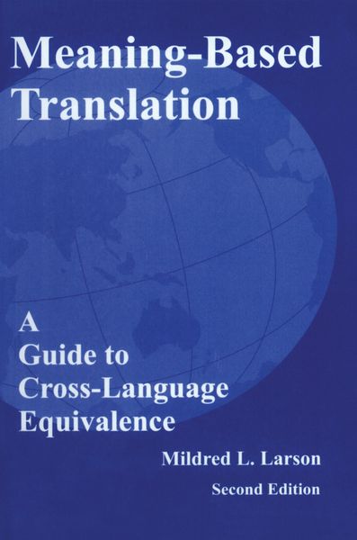 Produktbild: Meaning-Based Translation