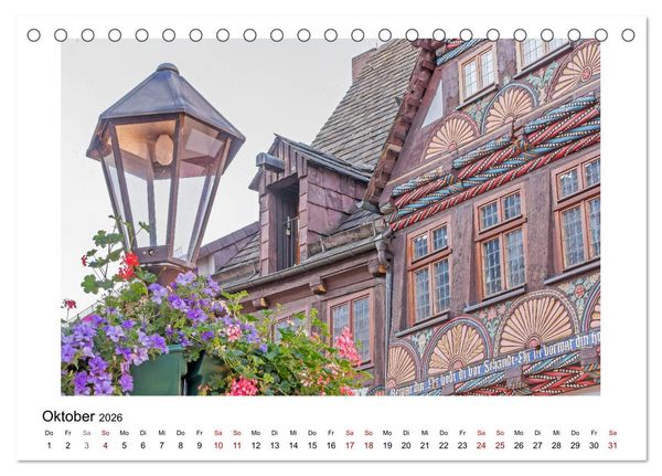 Produktbild: Faszination Fachwerk - an Weser und Ilme (Tischkalender 2026 DIN A5 quer), CALVENDO Monatskalender