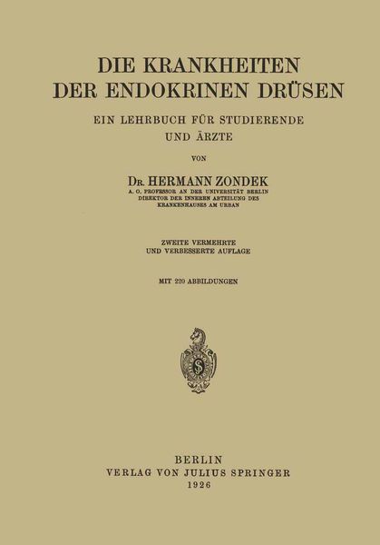 Produktbild: Die Krankheiten der Endokrinen Dr&uuml;sen