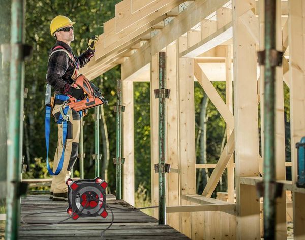 Produktbild: Sygonix SY-10236123 Kabeltrommel 25m Schwarz Schutzkontakt-Stecker