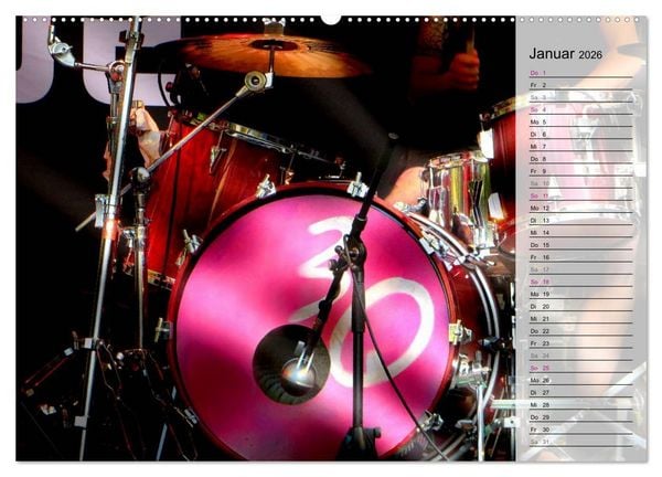 Produktbild: Schlagzeug onstage (Wandkalender 2026 DIN A2 quer), CALVENDO Monatskalender