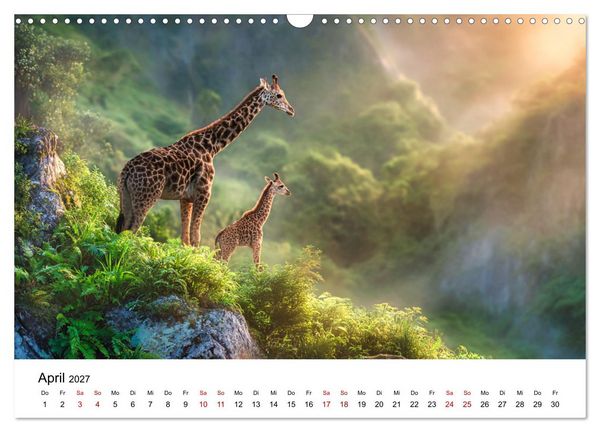 Produktbild: Sanfte Riesen - Giraffen in ihrer Welt (Wandkalender 2027 DIN A3 quer), CALVENDO Monatskalender
