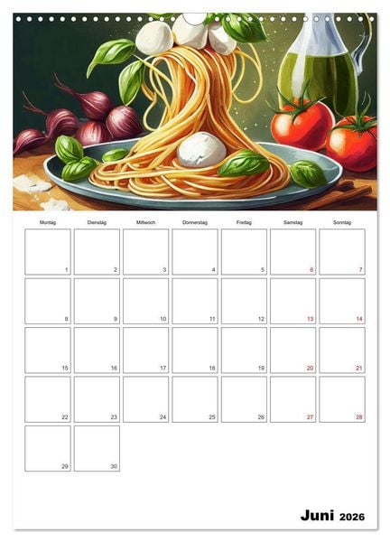 Produktbild: Nudelgerichte einmal anders serviert (Wandkalender 2026 DIN A3 hoch), CALVENDO Monatskalender