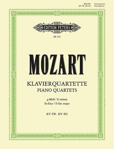 Produktbild: Mozart, W: Piano Quartets in G Minor K478 and E Flat K493