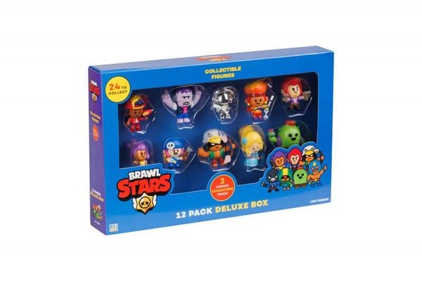 Produktbild: Brawl Stars Figuren 12er Pack Deluxe Geschenkverpackung inkl. 3 seltene, 4 cm