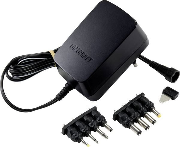 Produktbild: VOLTCRAFT VC-11258710 Steckernetzteil, einstellbar 3 V/DC, 4.5 V/DC, 5 V/DC, 6 V/DC, 7.5 V/DC, 9 V/DC, 12 V/DC 2.25 A 27 W Ausgangsspannung regelbar