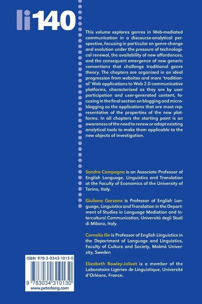 Produktbild: Evolving Genres in Web-mediated Communication