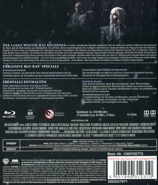 Produktbild: Game of Thrones - Staffel 7 (Repack) [3 BRs]