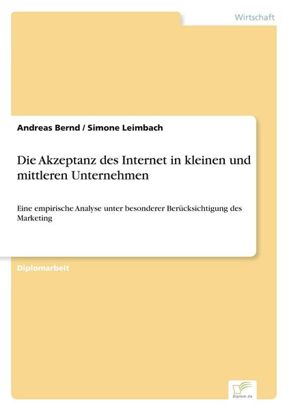 Produktbild: Die Akzeptanz des Internet in kleinen und mittleren Unternehmen