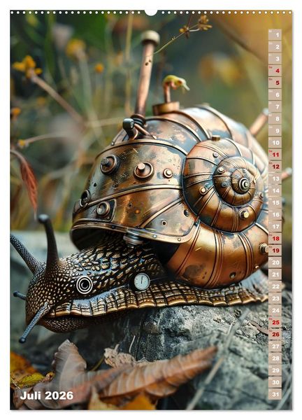 Produktbild: Steampunk Fauna (Wandkalender 2026 DIN A2 hoch), CALVENDO Monatskalender