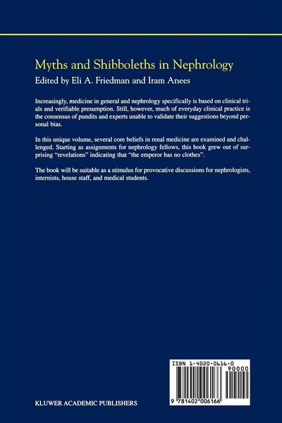 Produktbild: Myths and Shibboleths in Nephrology