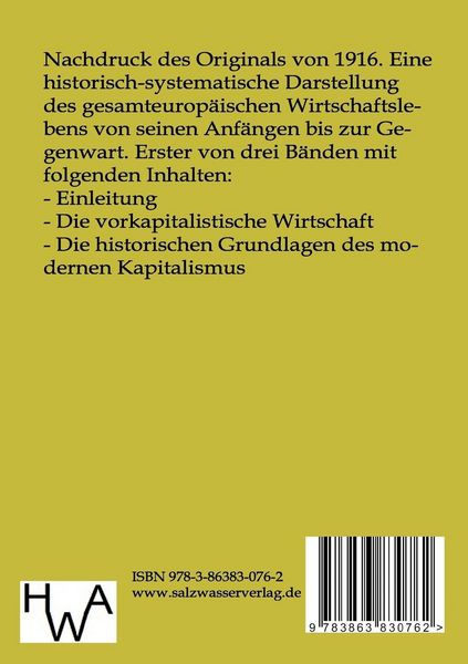 Produktbild: Der moderne Kapitalismus