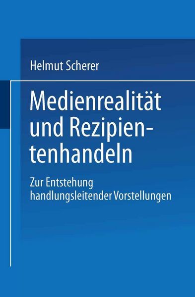 Produktbild: Medienrealit&auml;t und Rezipientenhandeln