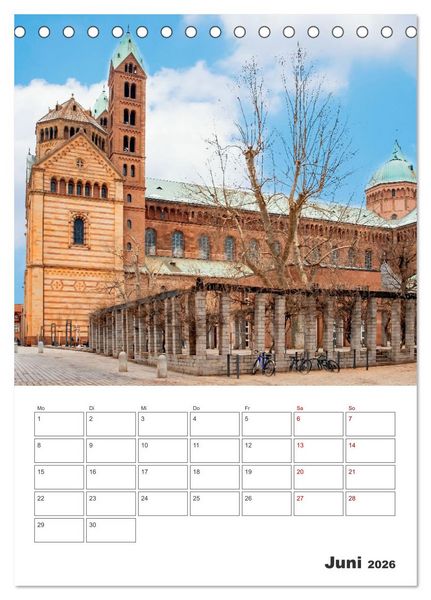 Produktbild: Stadt Speyer - Reiseplaner (Tischkalender 2026 DIN A5 hoch), CALVENDO Monatskalender