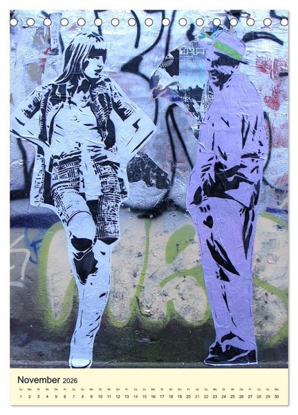 Produktbild: Hamburg StreetArt (Tischkalender 2026 DIN A5 hoch), CALVENDO Monatskalender