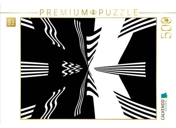 CALVENDO Puzzle Chaos in schwarz und weiß | 500 Teile Lege-Größe 48 × 36 cm Foto-Puzzle für Erwachsene