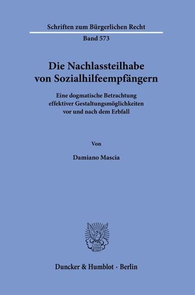 Produktbild: Die Nachlassteilhabe von Sozialhilfeempf&auml;ngern.