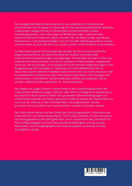 Produktbild: Strategien zur Deckung von Fachkr&auml;ftebedarfen in Niederlassungen ausl&auml;ndischer multinationaler Unternehmen in Deutschland
