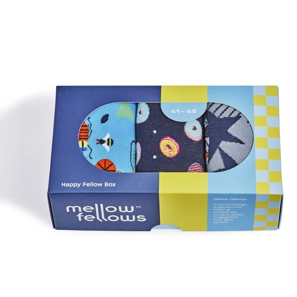 Produktbild: Socken Happy Fellow, Größe 41-46, 3er Pack