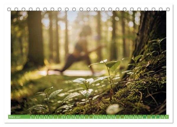 Produktbild: Yoga im Wald (Tischkalender 2027 DIN A5 quer), CALVENDO Monatskalender