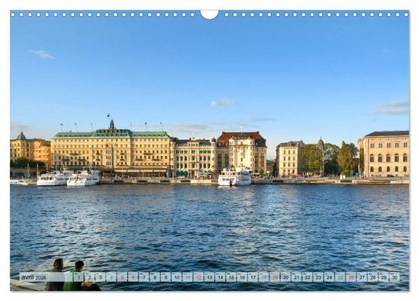 Produktbild: Stockholm - Vues maritimes (Calendrier mural 2026 DIN A3 vertical), CALVENDO calendrier mensuel