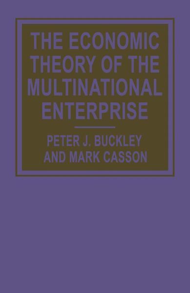 Produktbild: The Economic Theory of the Multinational Enterprise