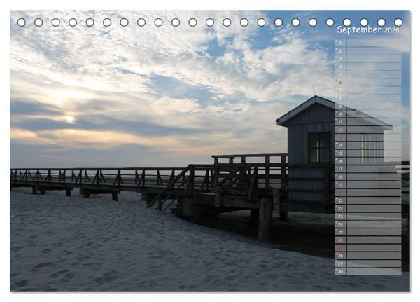 Produktbild: Strandspaziergang / Geburtstagskalender (Tischkalender 2026 DIN A5 quer), CALVENDO Monatskalender