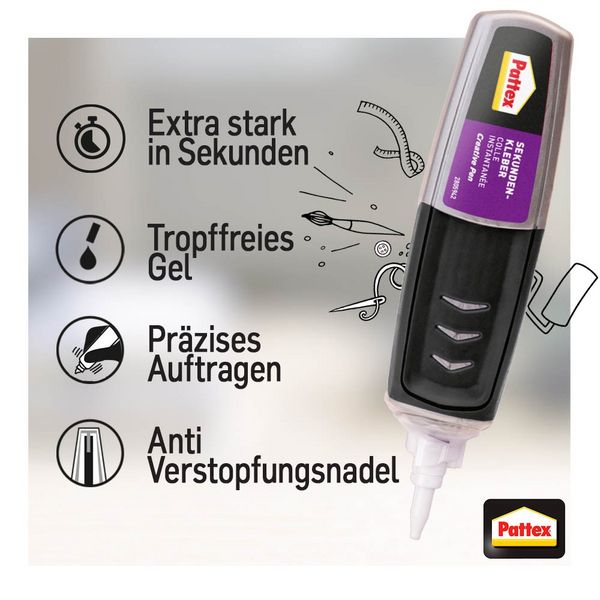 Produktbild: Pattex Kleben Pattex Sekundenkleber Perfect Pen, 3 g