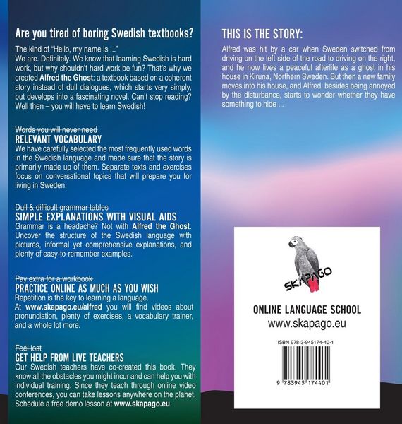 Produktbild: Alfred the Ghost. Part 1 - Swedish Course for Beginners. Learn Swedish - Enjoy the Story.