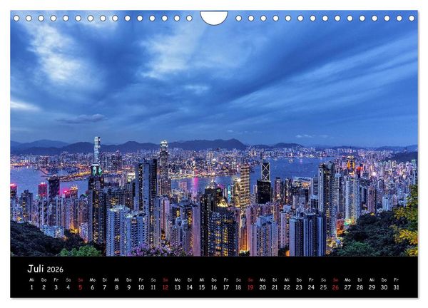 Produktbild: Leuchtende St&auml;dte (Wandkalender 2026 DIN A4 quer), CALVENDO Monatskalender