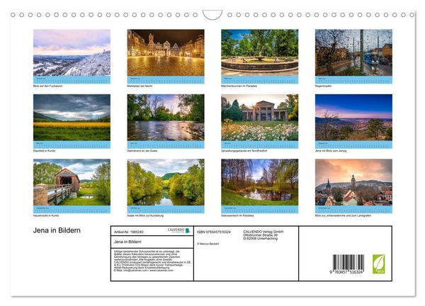 Produktbild: Jena in Bildern (Wandkalender 2026 DIN A3 quer), CALVENDO Monatskalender