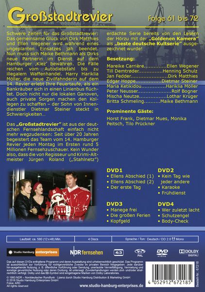 Produktbild: Gro&szlig;stadtrevier - Box 03/Folge 61-72 [4 DVDs]