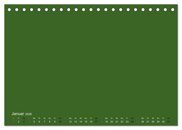 Produktbild: Bastelkalender - dunkel Gr&uuml;n (Tischkalender 2026 DIN A5 quer), CALVENDO Monatskalender