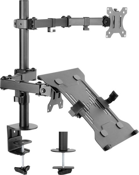 Produktbild: SpeaKa Professional SP-MM-302 Monitorhalterung 2 Display(s) 33,0 cm (13") - 81,3 cm (32") Schwarz Drehbar, H&ouml;henverstellbar, Neigbar, Schwenkbar