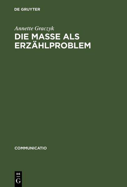 Produktbild: Die Masse als Erz&auml;hlproblem