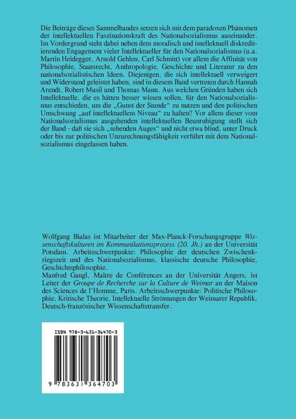 Produktbild: Intellektuelle im Nationalsozialismus
