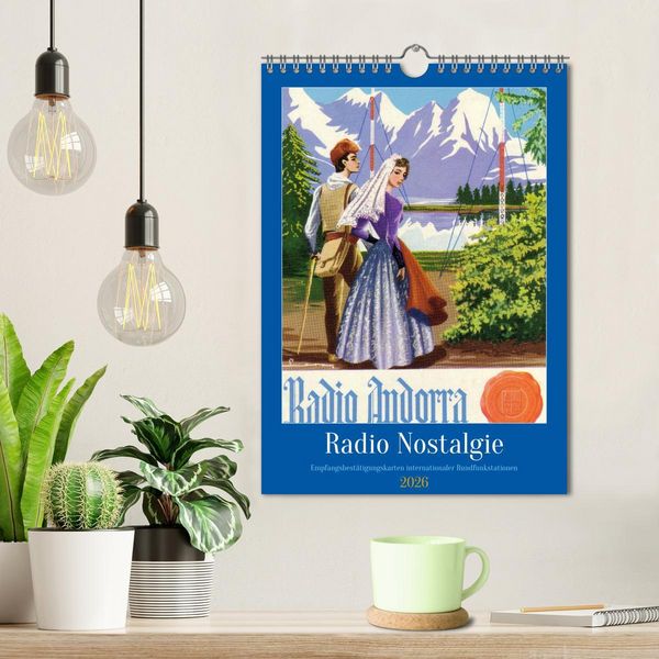 Produktbild: Radio Nostalgie - Empfangsbest&auml;tigungskarten internationaler Rundfunkstationen (Wandkalender 2026 DIN A4 hoch), CALVENDO Monatskalender