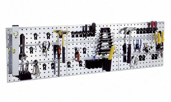 Produktbild: raaco 109659 Werkzeughaken Lochpaneel x 3 + 44 Clips (B x H x T) 1560 x 440 x 11 mm 1 St.